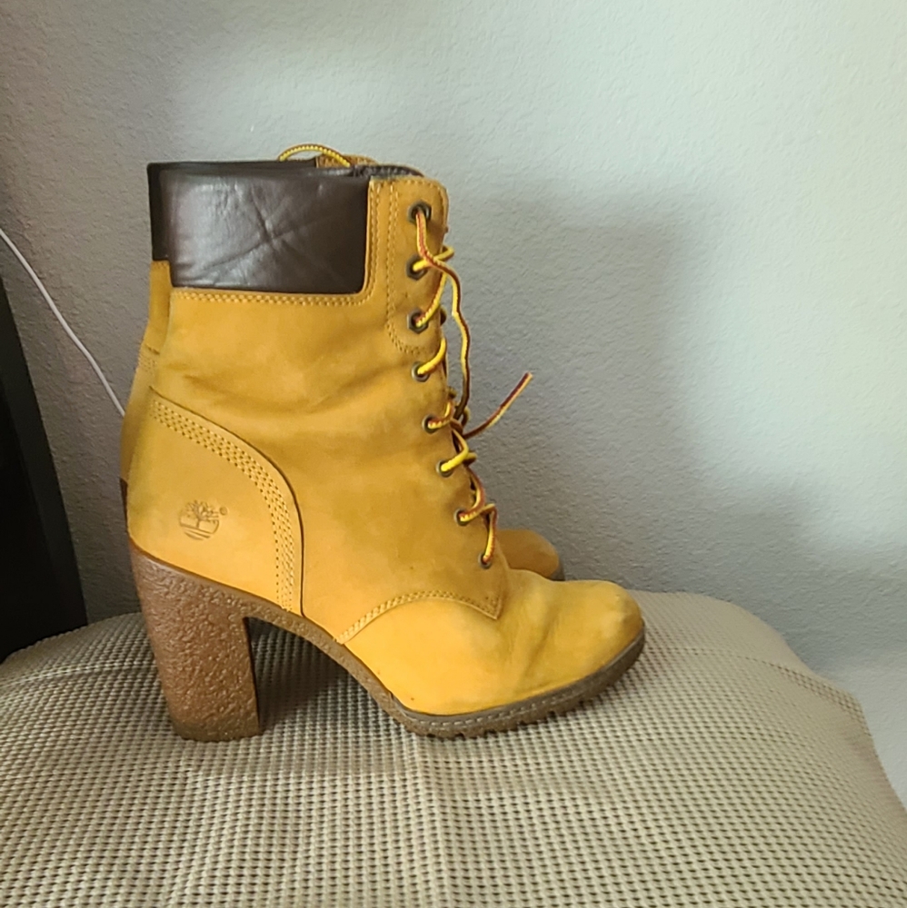 Timberland Ortholite Leather Heeled Boots - Picture 1 of 9